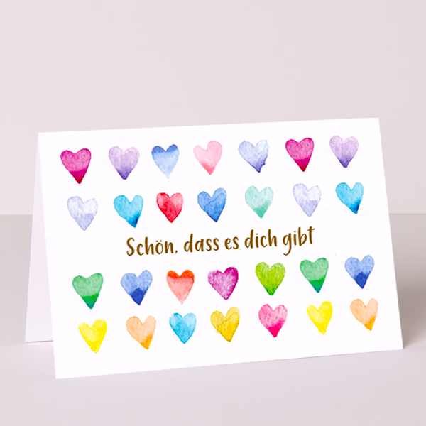 Motivkarte „Schön, dass es dich gibt“