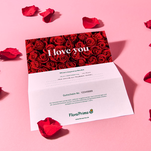 Digitaler Blumengutschein „I love you“