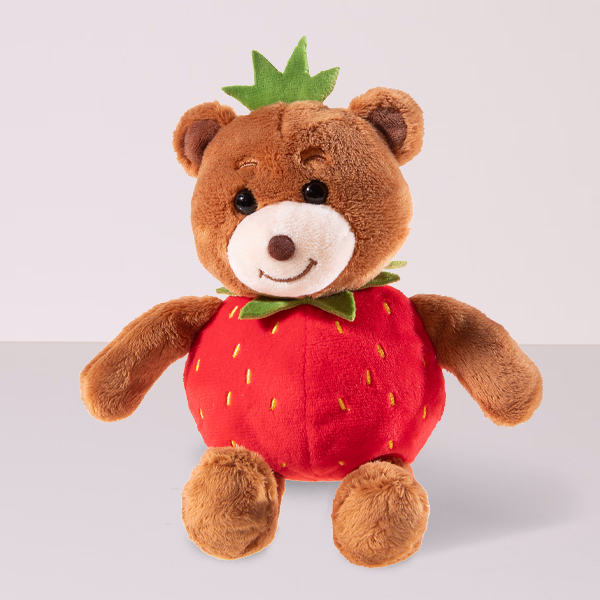 Teddy with strawberry (19 cm)