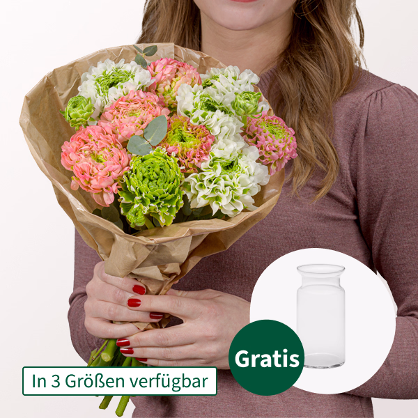 Blumenmix Ranunkelwiese mit Vase