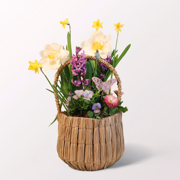 Frühlingslaune in a Seagrass Basket