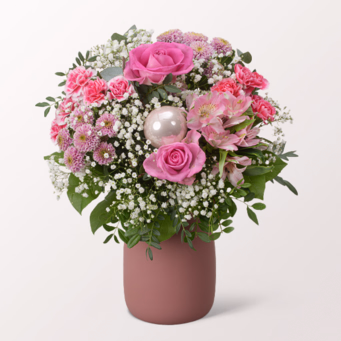 Flower Bouquet Wintermärchen with Halloren Balls & vase
