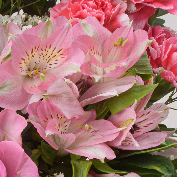 Blumenstrauß Wintermärchen mit Vase & Ferrero Giotto 3er