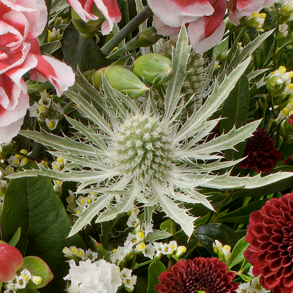 Flower Bouquet Winterlichtung with vase & 3 Ferrero Giotto