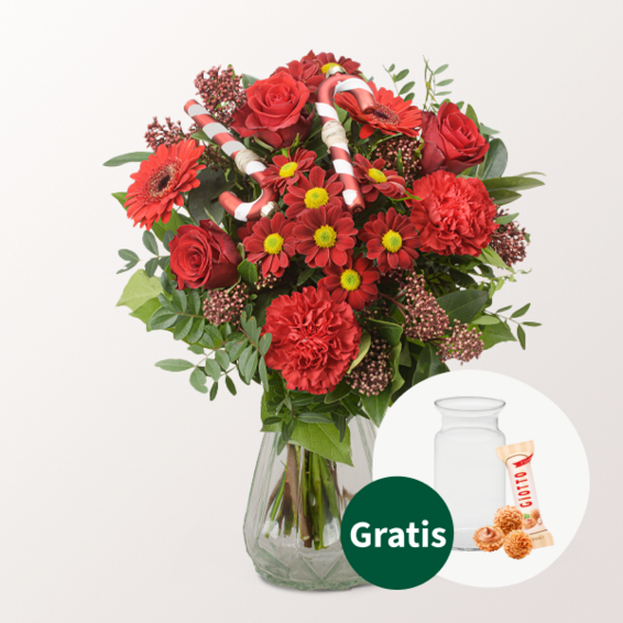 Blumenstrauß Schöne Bescherung mit Vase
