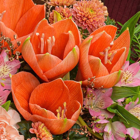 Flower Bouquet Weihnachtskuss with vase & 3 Ferrero Giotto