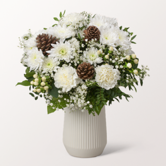 Blumenstrauß Sternennacht mit Vase & Ferrero Giotto 3er