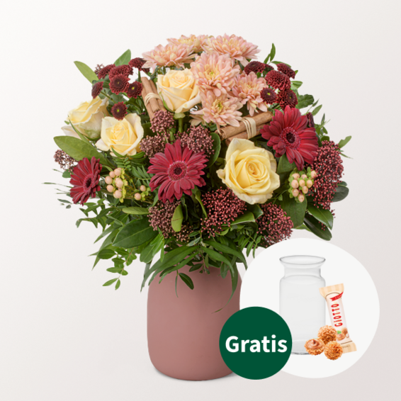 Blumenstrauß Sterntaler mit Vase