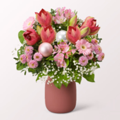 Flower Bouquet Winterspiel with vase & 3 Ferrero Giotto