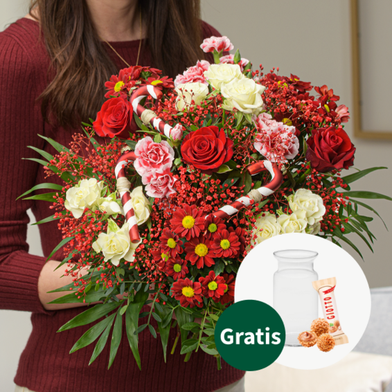 Blumenstrauß Wintergarten mit Vase