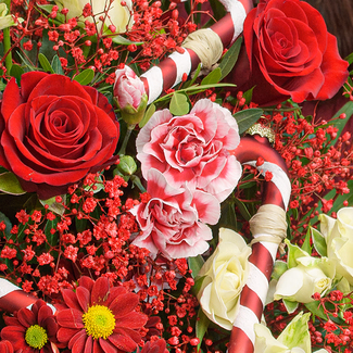 Flower Bouquet Wintergarten with vase & 3 Ferrero Giotto