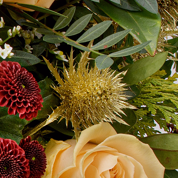 Premiumstrauß Vorfreude mit Premiumvase & Ferrero Giotto 3er