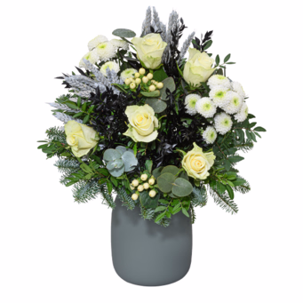 Sympathy Bouquet Tröstende Erinnerung with vase