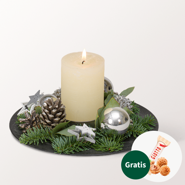 Adventsgesteck Winterglanz