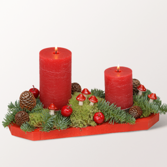 Adventsgesteck Winterzauber (32 x 12 cm)