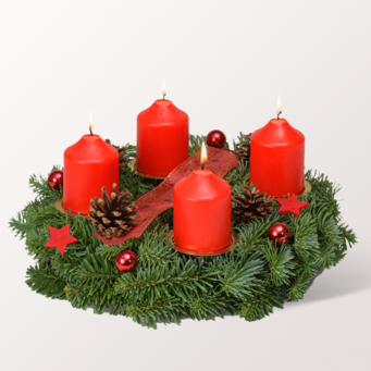 Adventskranz Red Glory (Ø 25 cm)