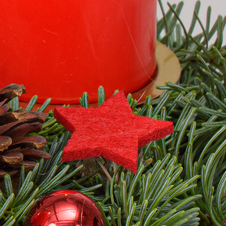 Adventskranz Red Glory (Ø 25 cm) mit Ferrero Giotto 3er