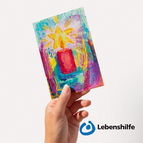 Motivkarte Lebenshilfe „Weihnachtskerze“