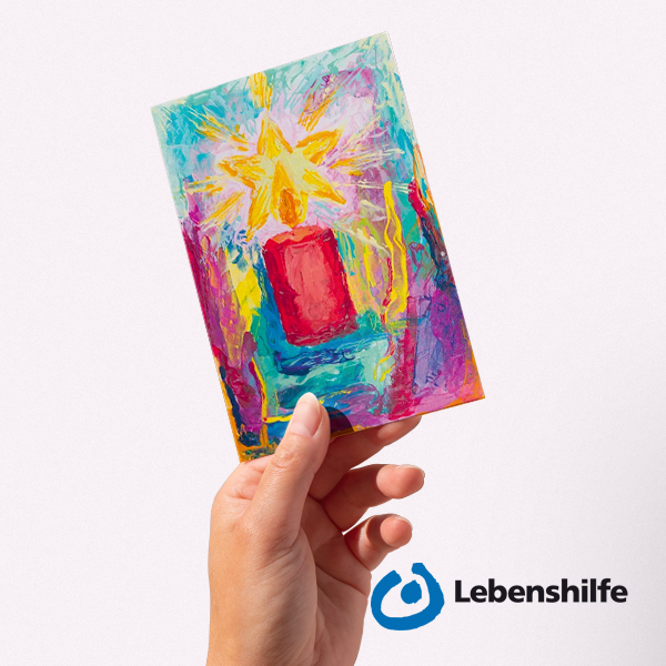 Greeting card Lebenshilfe Christmas candle