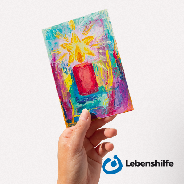 Motivkarte Lebenshilfe „Weihnachtskerze“