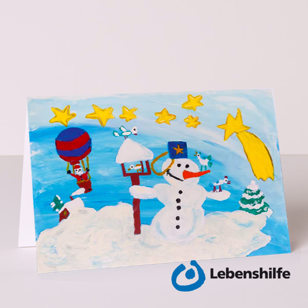 Greeting card Lebenshilfe Snowman