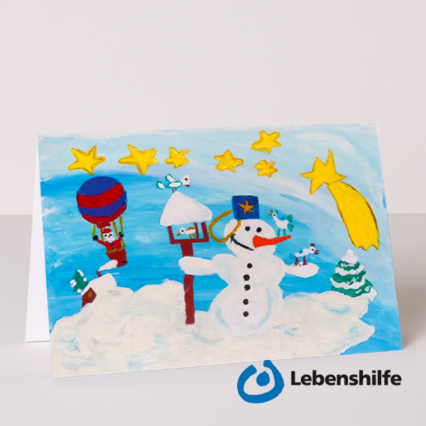 Motivkarte Lebenshilfe „Schneemann“