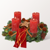 Adventskranz Nature Christmas (Ø 30 cm) mit Ferrero Giotto 3er