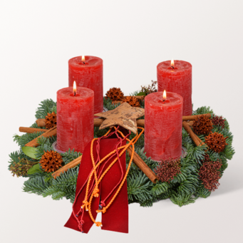Adventskranz Nature Christmas (Ø 30 cm) mit Ferrero Giotto 3er