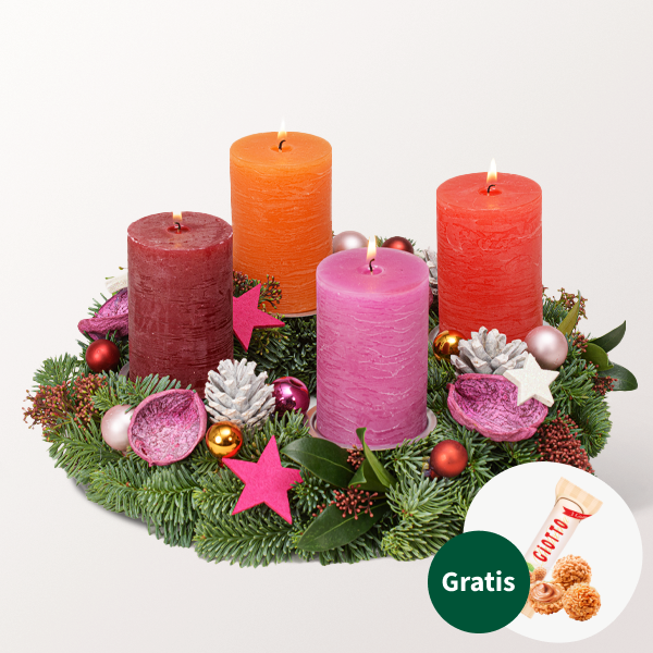 Adventskranz Oh Du Fröhliche (Ø 30 cm)