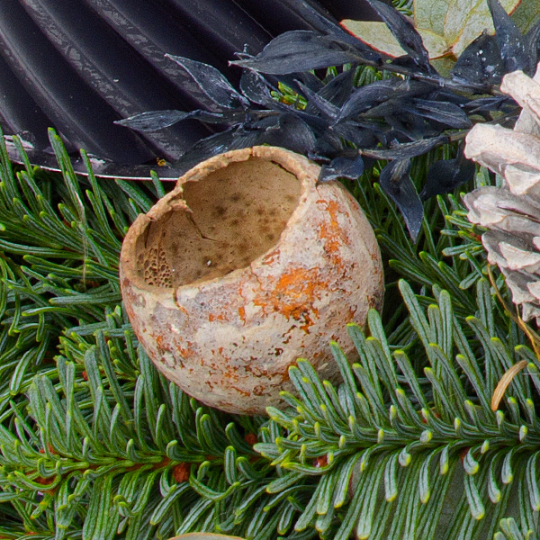 Big Anthracite Coloured Wreath (Ø 40 cm) with 3 Ferrero Giotto