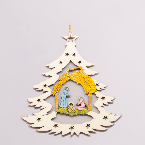 Holzanhänger Heilige Familie