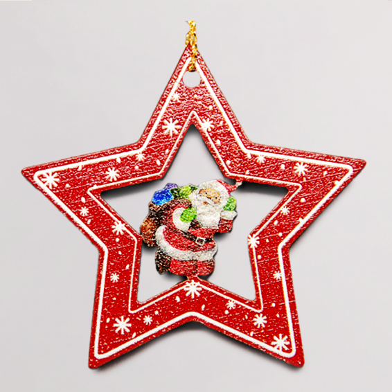 Holzanhänger Weihnachtsmann