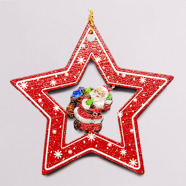 Wooden Pendant Santa Claus