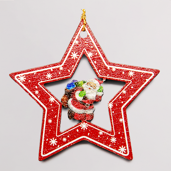 Holzanhänger Weihnachtsmann