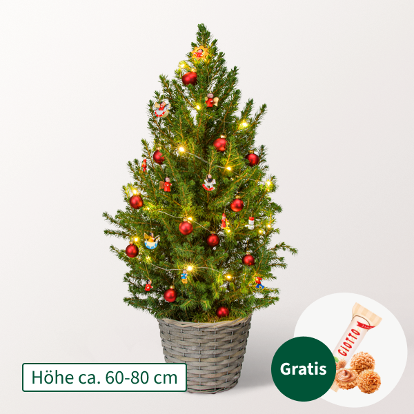 Weihnachtsbaum Weihnachtsmärchen mit LED-Beleuchtung & mit Ferrero Giotto 3er