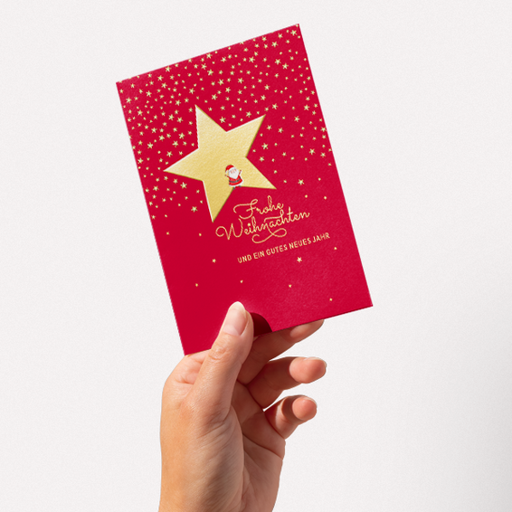 Motivkarte „Frohe Weihnachten und ein gutes neues Jahr“