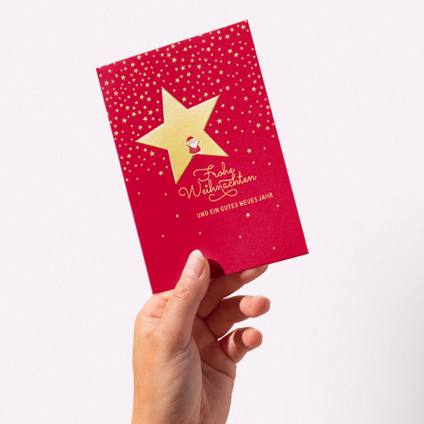 Motivkarte „Frohe Weihnachten und ein gutes neues Jahr“