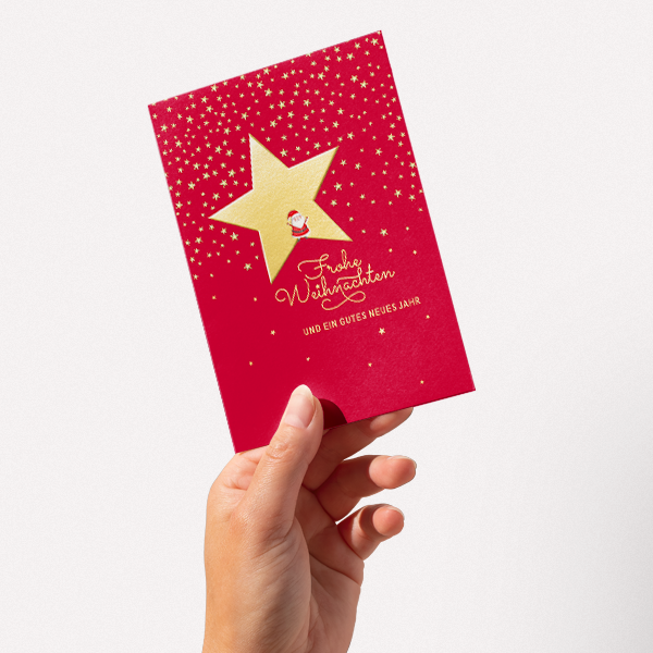 Motivkarte „Frohe Weihnachten und ein gutes neues Jahr“