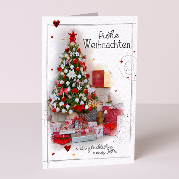 Motivkarte „Frohe Weihnachten und ein glückliches neues Jahr“