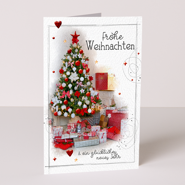 Motivkarte „Frohe Weihnachten und ein glückliches neues Jahr“