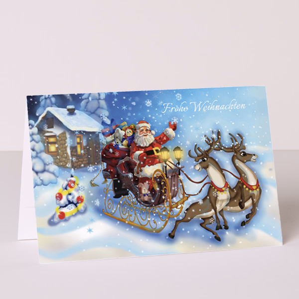 Greeting Card Christmas Sleigh