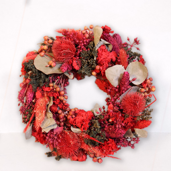 Dry Wreath Red Velvet