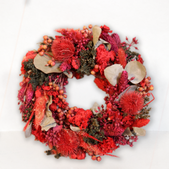 Dry Wreath Red Velvet