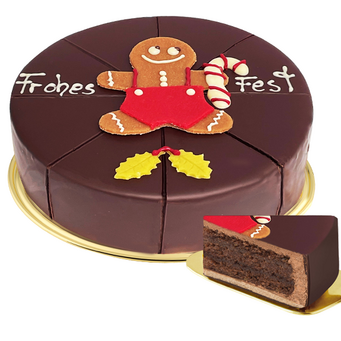Dessert-Torte Honigkuchenmann „Frohes Fest“