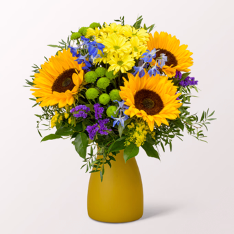 Blumenstrauß Sommerflirt mit Halloren Kugeln & Vase