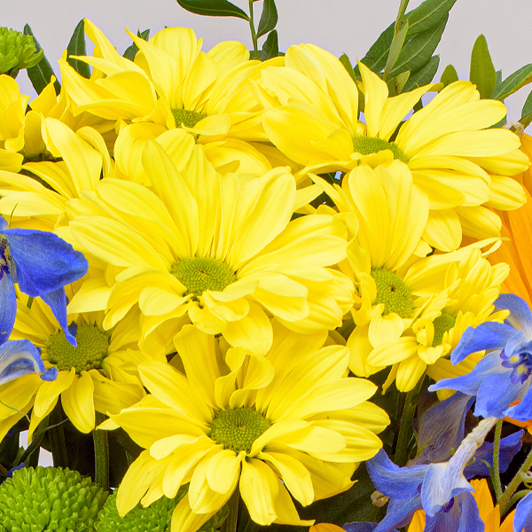 Blumenstrauß Sommerflirt mit Vase & Ferrero Giotto