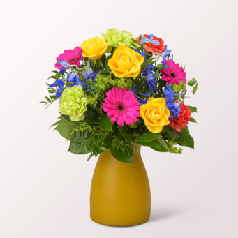 Flower Bouquet Blumensymphonie with Halloren Balls & vase