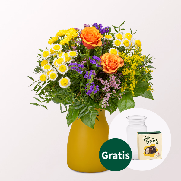 Blumenstrauß Blütenwiese mit Vase