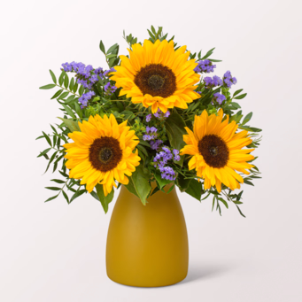 Flower Bouquet Sonnenkind with Halloren Balls & vase