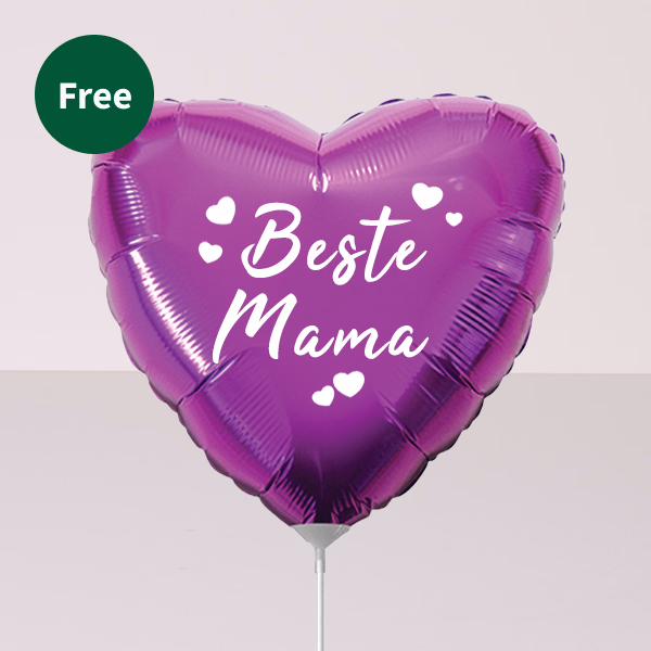 Flower Bouquet Pures Glück with vase & Balloon
